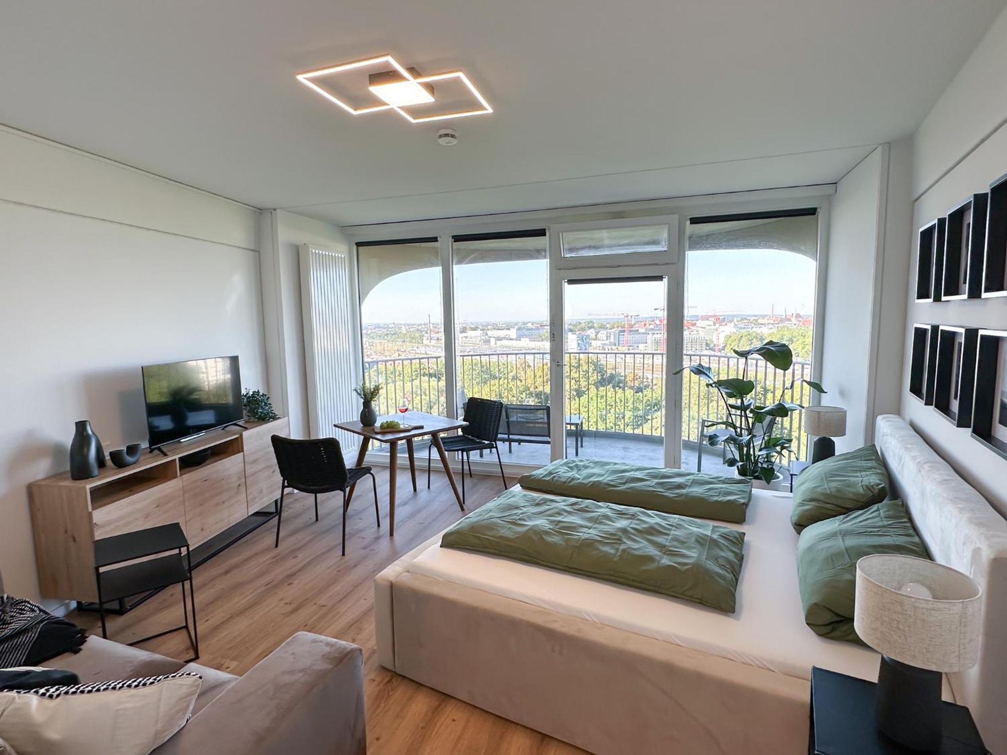 Helles Apartment Mit Tollem Blick Ueber Augsburg Kültér fotó